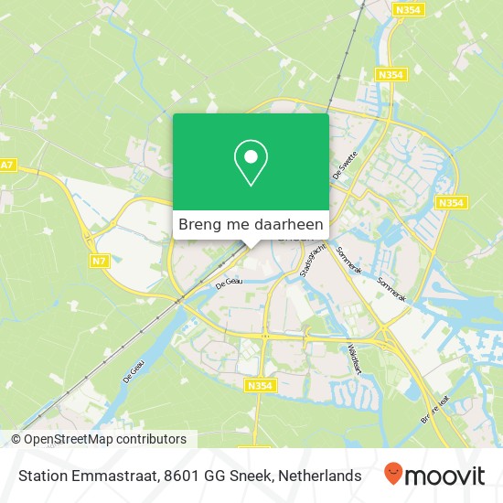 Station Emmastraat, 8601 GG Sneek kaart