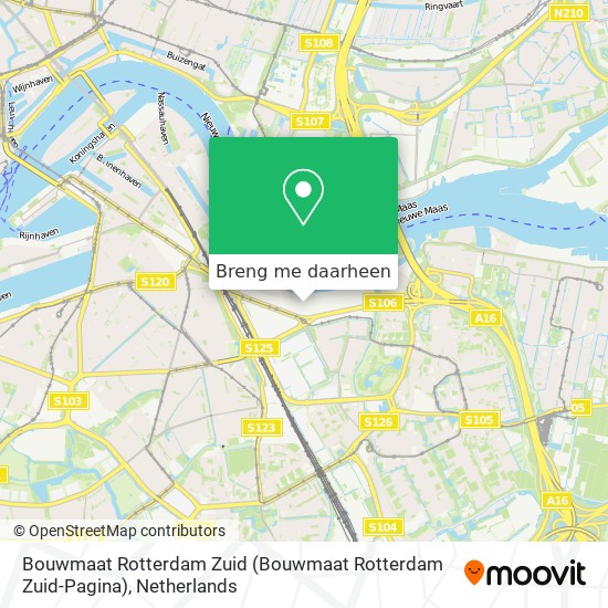 Bouwmaat Rotterdam Zuid kaart