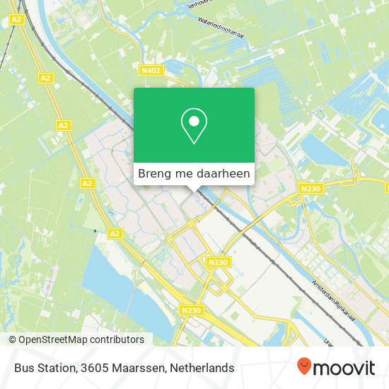 Bus Station, 3605 Maarssen kaart