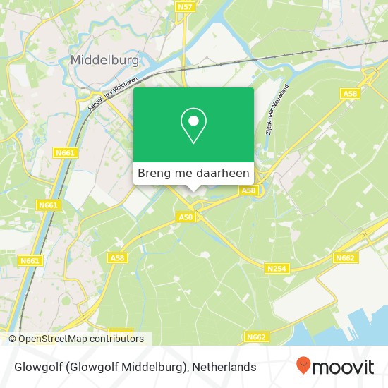 Glowgolf (Glowgolf Middelburg) kaart