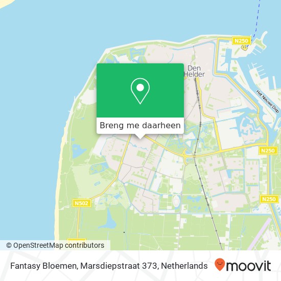 Fantasy Bloemen, Marsdiepstraat 373 kaart