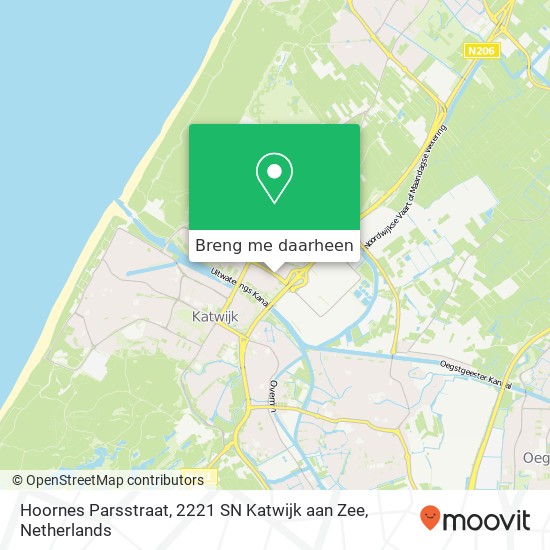 Hoornes Parsstraat, 2221 SN Katwijk aan Zee kaart