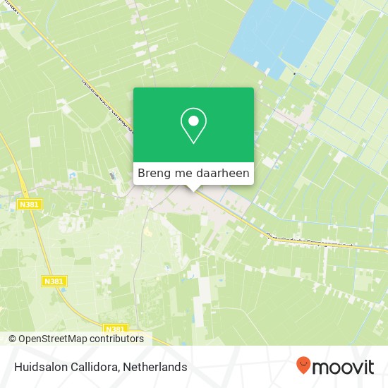 Huidsalon Callidora kaart
