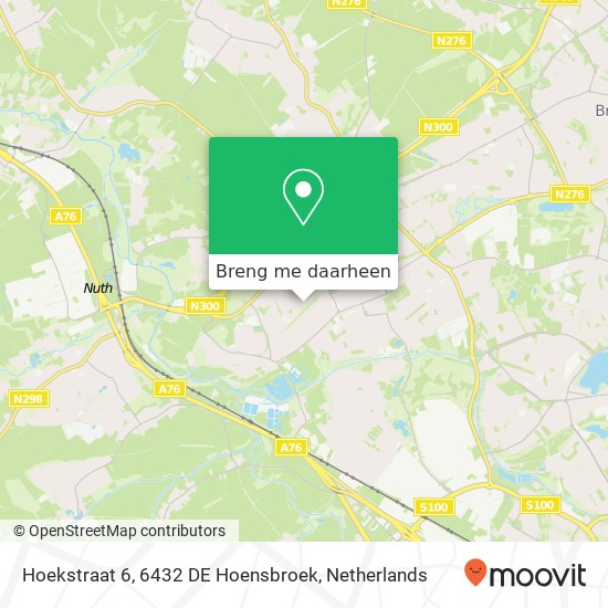 Hoekstraat 6, 6432 DE Hoensbroek kaart