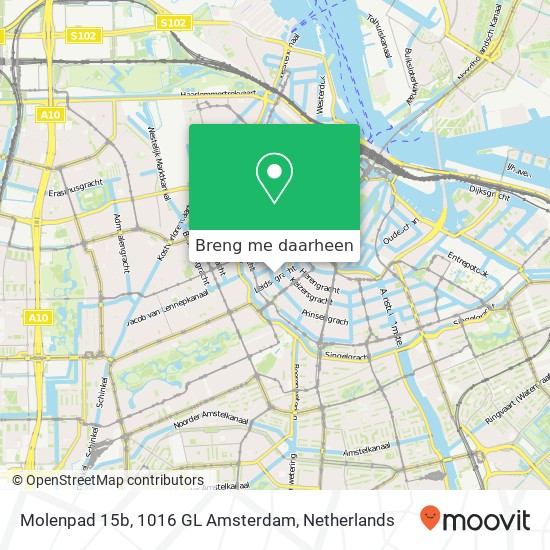 Molenpad 15b, 1016 GL Amsterdam kaart