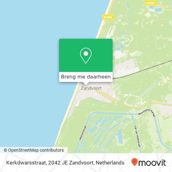 Kerkdwarsstraat, 2042 JE Zandvoort kaart