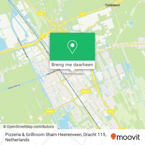 Pizzeria & Grillroom Sham Heerenveen, Dracht 115 kaart