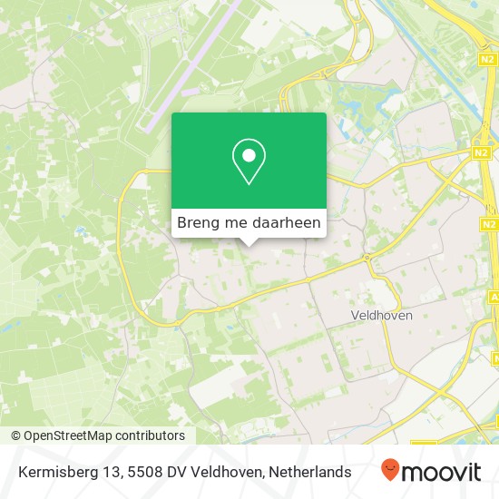 Kermisberg 13, 5508 DV Veldhoven kaart