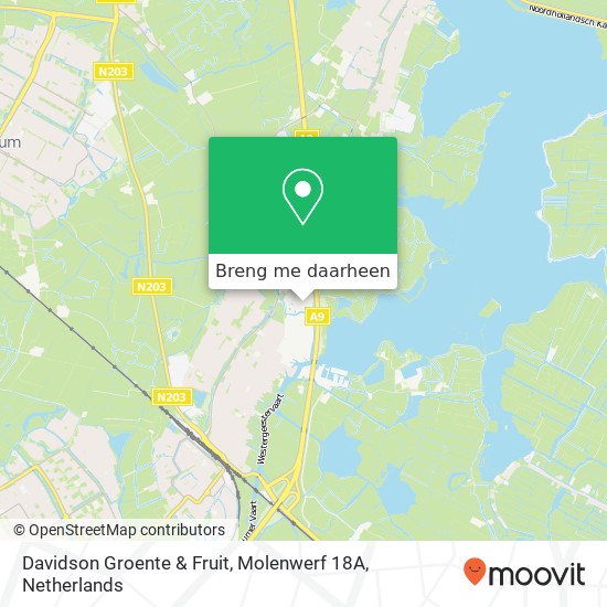 Davidson Groente & Fruit, Molenwerf 18A kaart