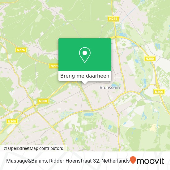 Massage&Balans, Ridder Hoenstraat 32 kaart