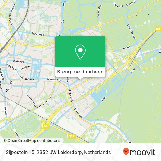 Sijpestein 15, 2352 JW Leiderdorp kaart