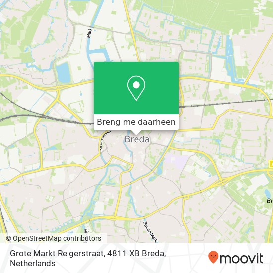 Grote Markt Reigerstraat, 4811 XB Breda kaart