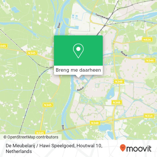 De Meubelarij / Hawi Speelgoed, Houtwal 10 kaart