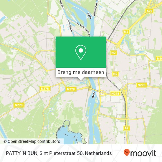 PATTY 'N BUN, Sint Pieterstraat 50 kaart