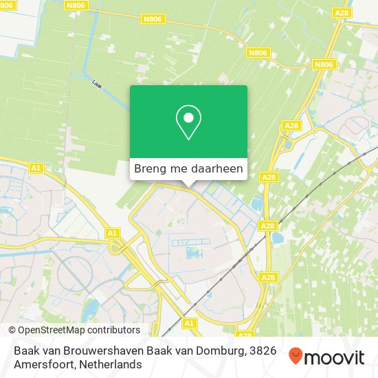 Baak van Brouwershaven Baak van Domburg, 3826 Amersfoort kaart
