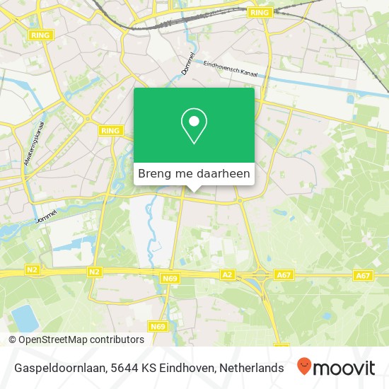 Gaspeldoornlaan, 5644 KS Eindhoven kaart