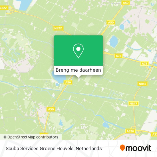 Scuba Services Groene Heuvels kaart