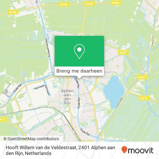 Hooft Willem van de Veldestraat, 2401 Alphen aan den Rijn kaart