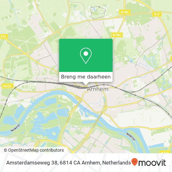 Amsterdamseweg 38, 6814 CA Arnhem kaart