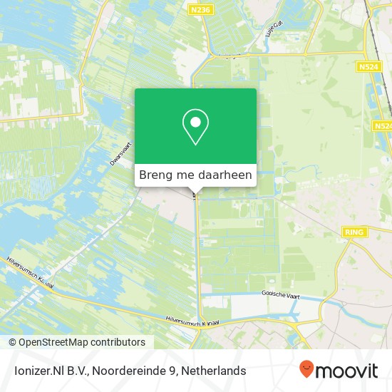 Ionizer.Nl B.V., Noordereinde 9 kaart