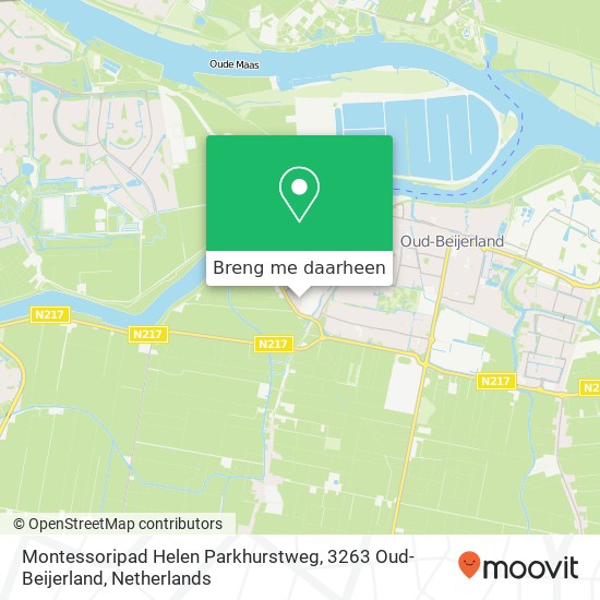 Montessoripad Helen Parkhurstweg, 3263 Oud-Beijerland kaart