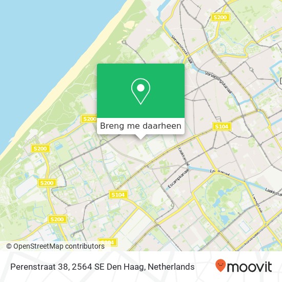 Perenstraat 38, 2564 SE Den Haag kaart