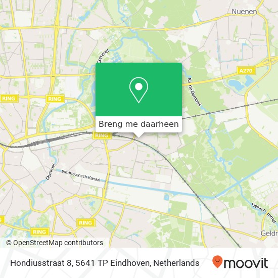 Hondiusstraat 8, 5641 TP Eindhoven kaart