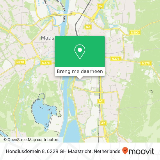 Hondiusdomein 8, 6229 GH Maastricht kaart