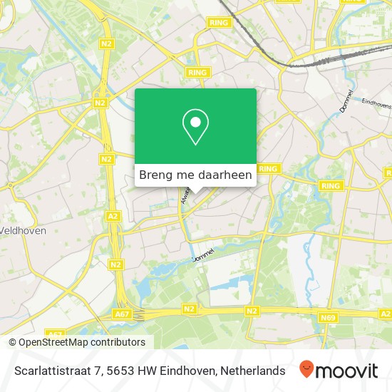 Scarlattistraat 7, 5653 HW Eindhoven kaart