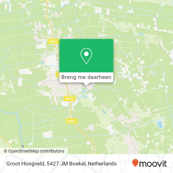 Groot Hoogveld, 5427 JM Boekel kaart