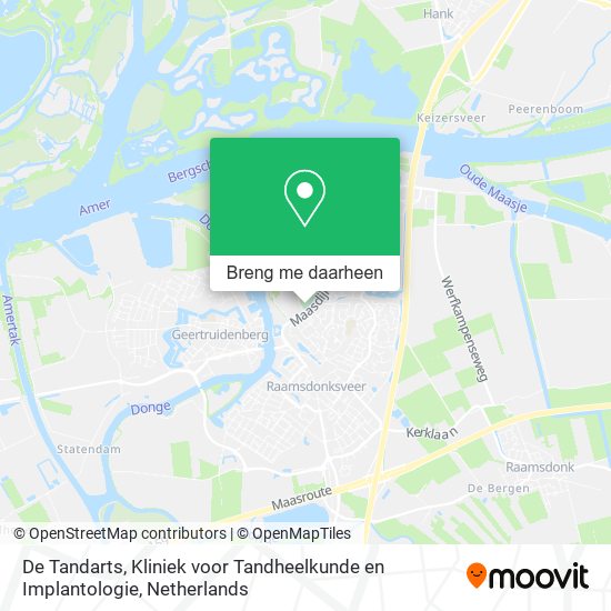 De Tandarts, Kliniek voor Tandheelkunde en Implantologie kaart
