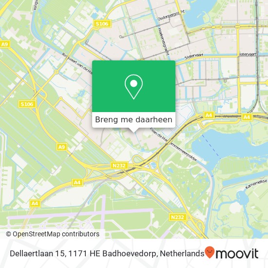 Dellaertlaan 15, 1171 HE Badhoevedorp kaart