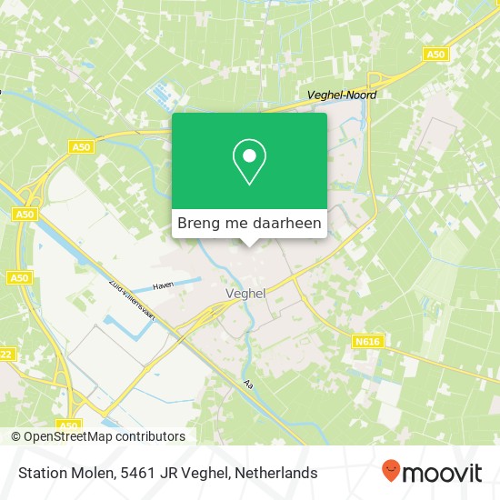 Station Molen, 5461 JR Veghel kaart