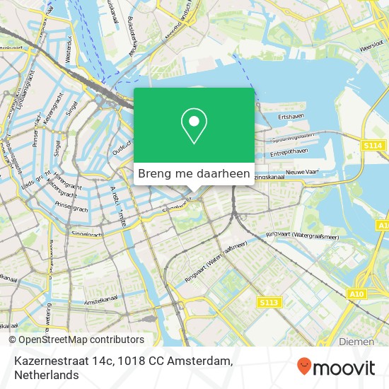 Kazernestraat 14c, 1018 CC Amsterdam kaart