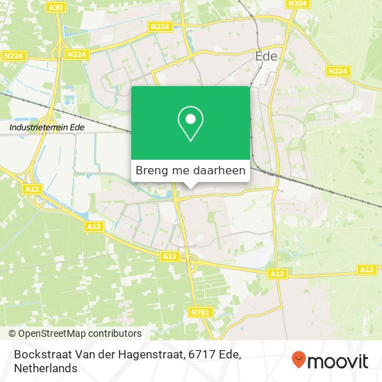Bockstraat Van der Hagenstraat, 6717 Ede kaart