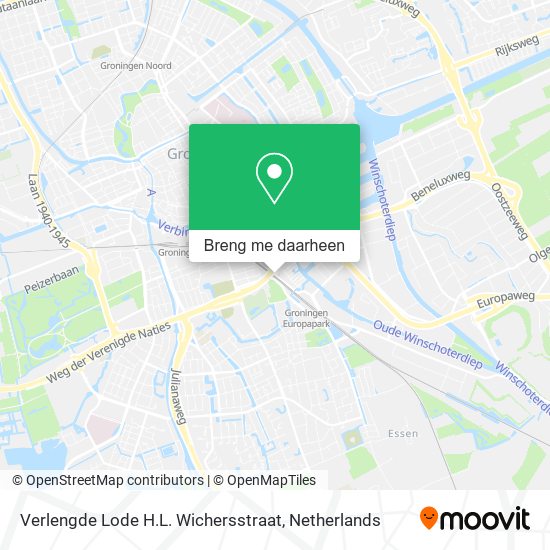 Verlengde Lode H.L. Wichersstraat kaart