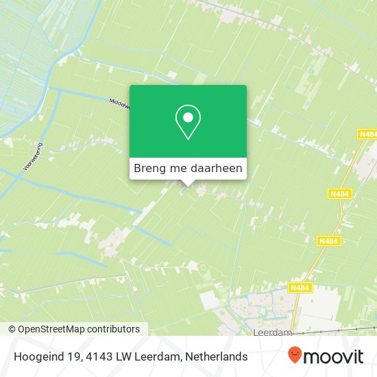 Hoogeind 19, 4143 LW Leerdam kaart