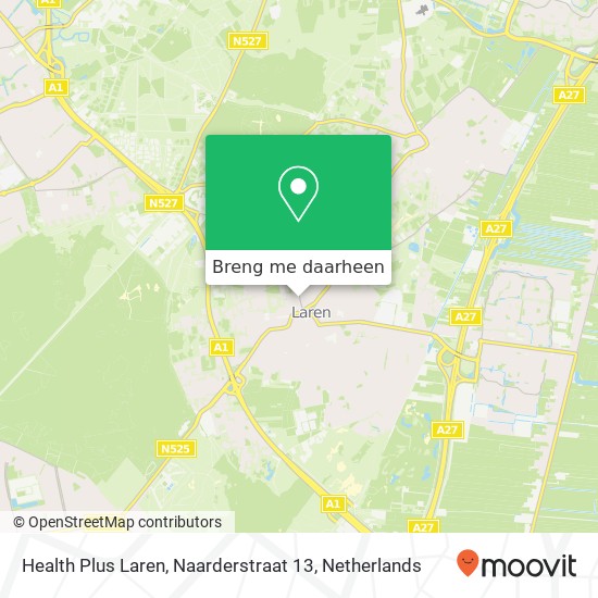 Health Plus Laren, Naarderstraat 13 kaart