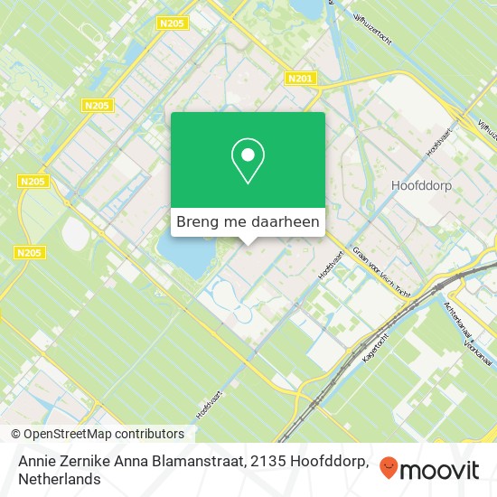 Annie Zernike Anna Blamanstraat, 2135 Hoofddorp kaart