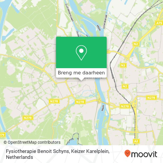 Fysiotherapie Benoit Schyns, Keizer Karelplein kaart