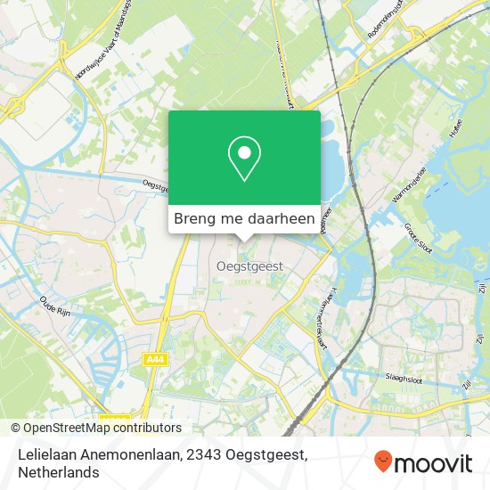 Lelielaan Anemonenlaan, 2343 Oegstgeest kaart