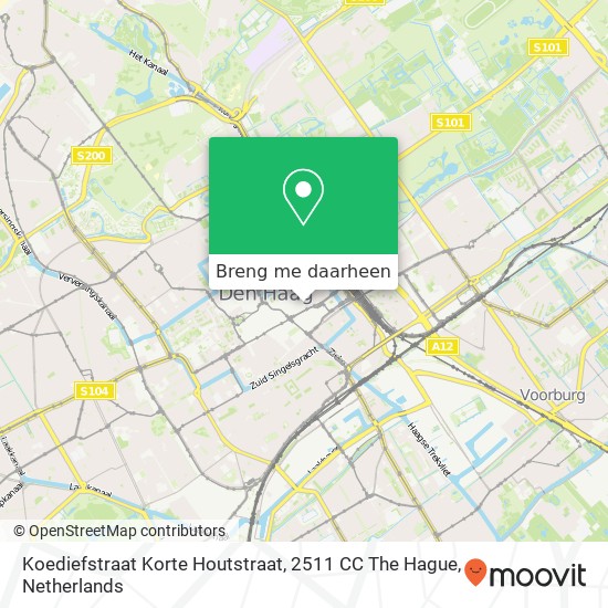 Koediefstraat Korte Houtstraat, 2511 CC The Hague kaart