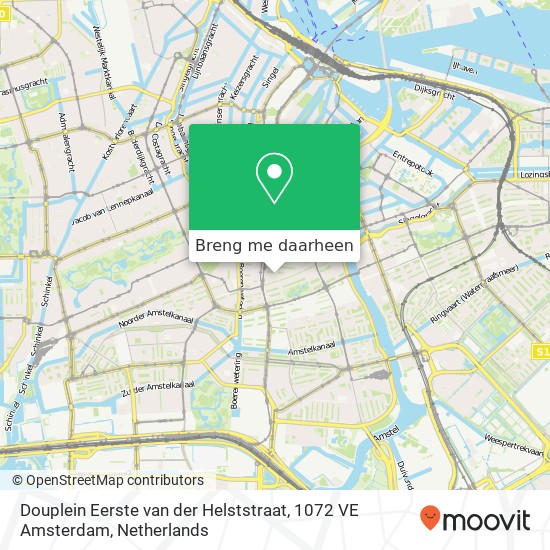 Douplein Eerste van der Helststraat, 1072 VE Amsterdam kaart