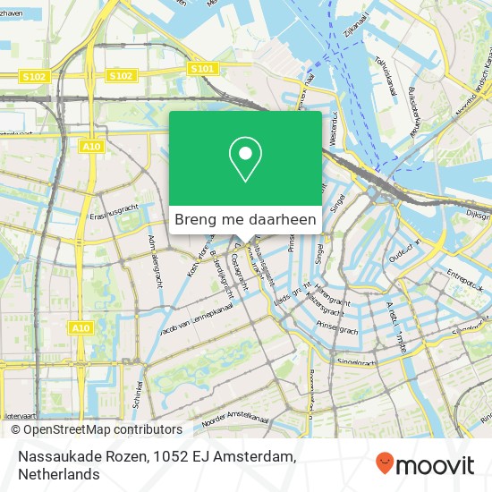 Nassaukade Rozen, 1052 EJ Amsterdam kaart