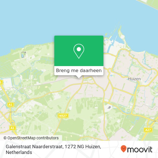 Galenstraat Naarderstraat, 1272 NG Huizen kaart