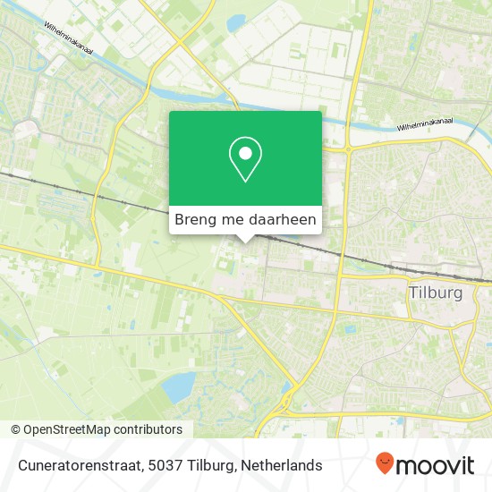 Cuneratorenstraat, 5037 Tilburg kaart