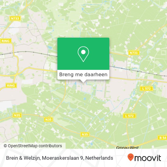 Brein & Welzijn, Moeraskerslaan 9 kaart