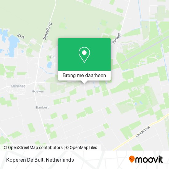 Koperen De Bult, 5763 Milheeze kaart