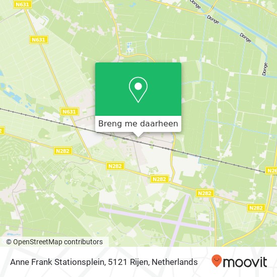 Anne Frank Stationsplein, 5121 Rijen kaart