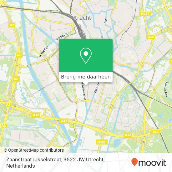 Zaanstraat IJsselstraat, 3522 JW Utrecht kaart